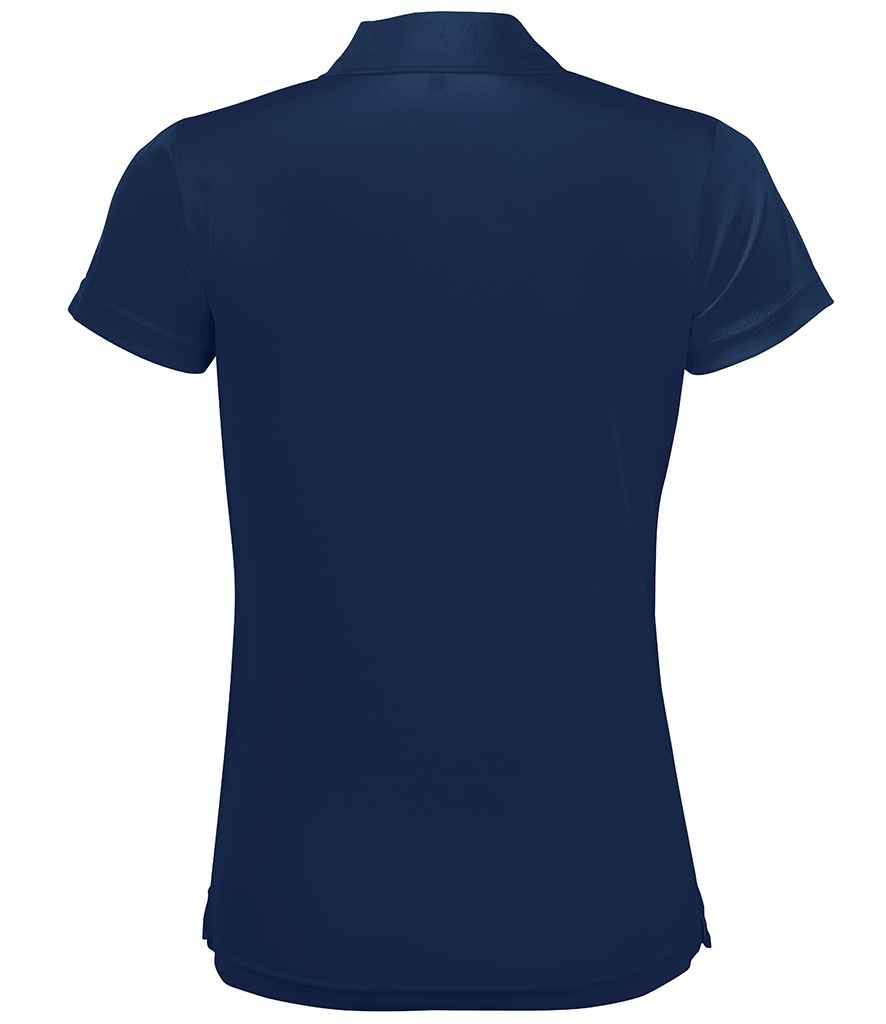 SOL'S Ladies Performer Piqué Polo Shirt in French Navy, back view