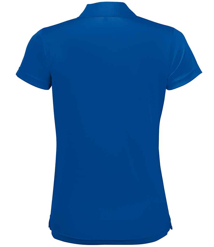 SOL'S Ladies Performer Piqué Polo Shirt in Royal Blue, back view