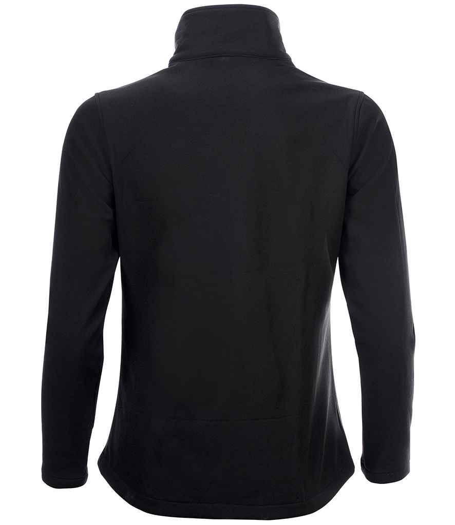 SOL'S Ladies Race Soft Shell Jacket in Black, back view