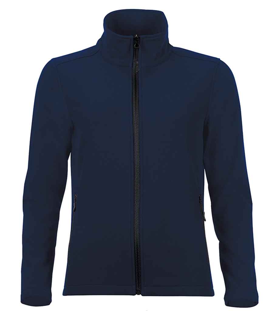 SOL'S Ladies Race Soft Shell Jacket in French Navy, front view