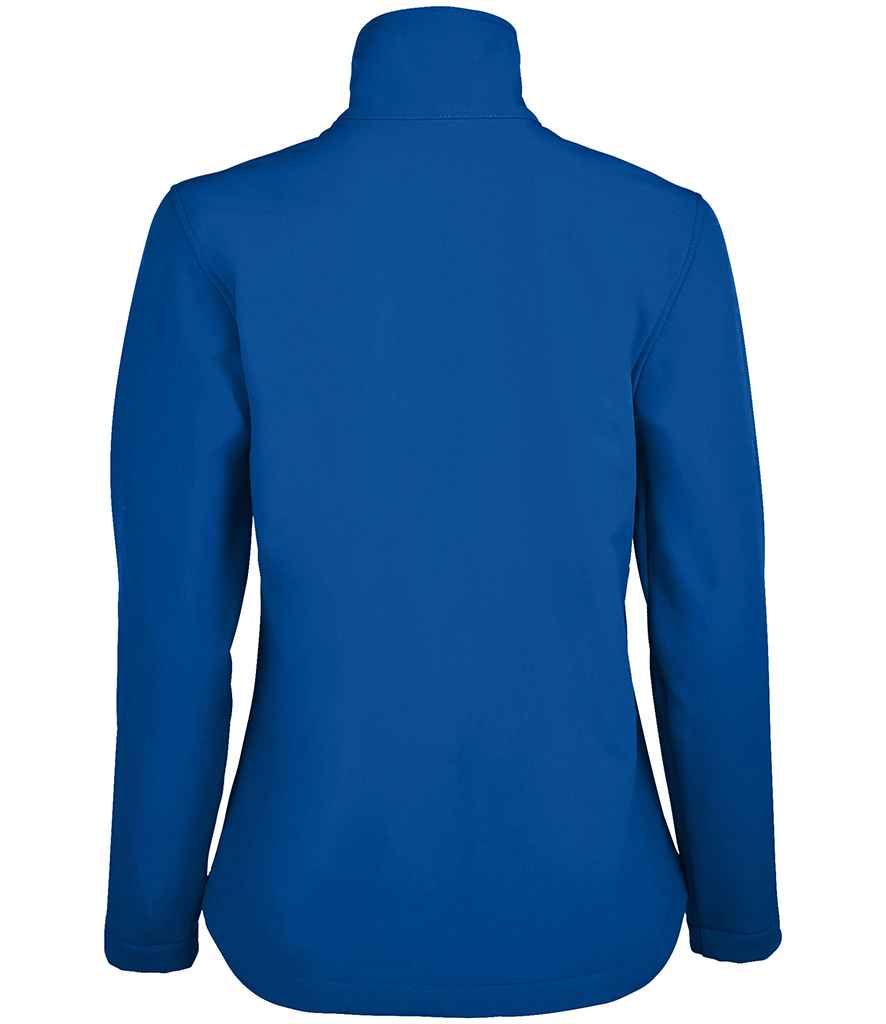 SOL'S Ladies Race Soft Shell Jacket in Royal Blue, back view