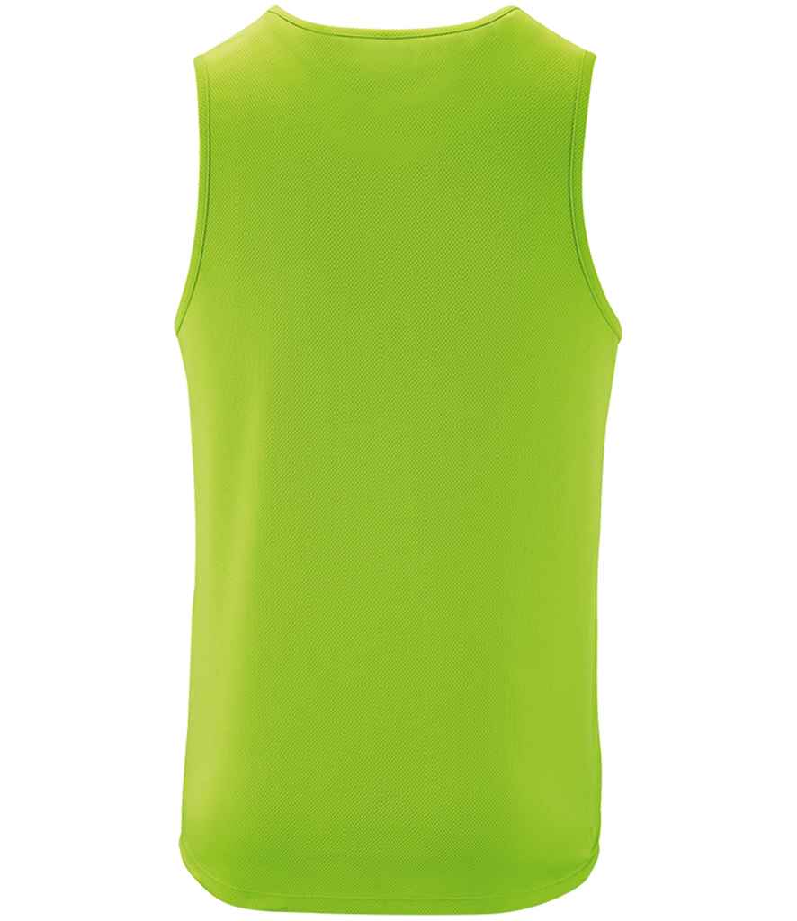 SOL'S Sporty Performance Tank Top in Neon Green, back view