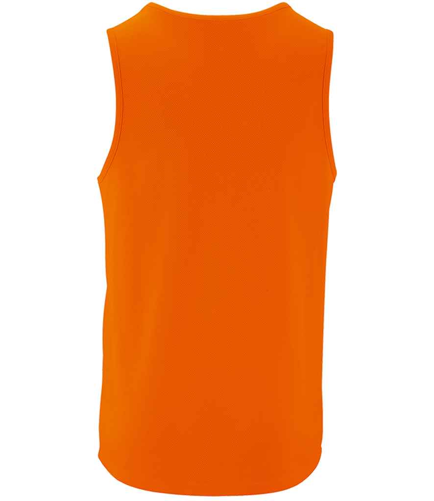 SOL'S Sporty Performance Tank Top in Neon Orange, back view