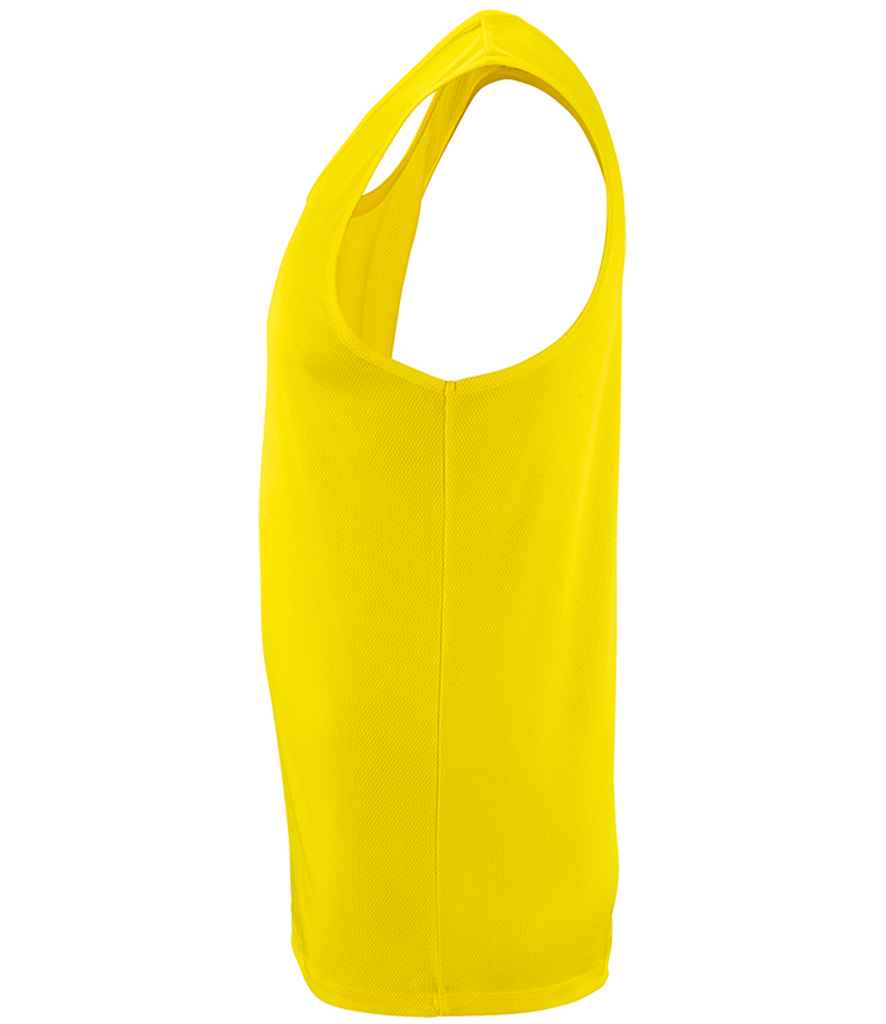 SOL'S Sporty Performance Tank Top in Neon Yellow, side view