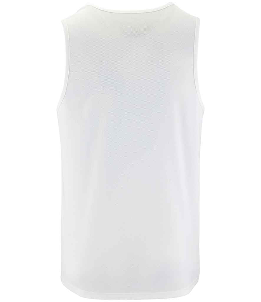 SOL'S Sporty Performance Tank Top in White, back view