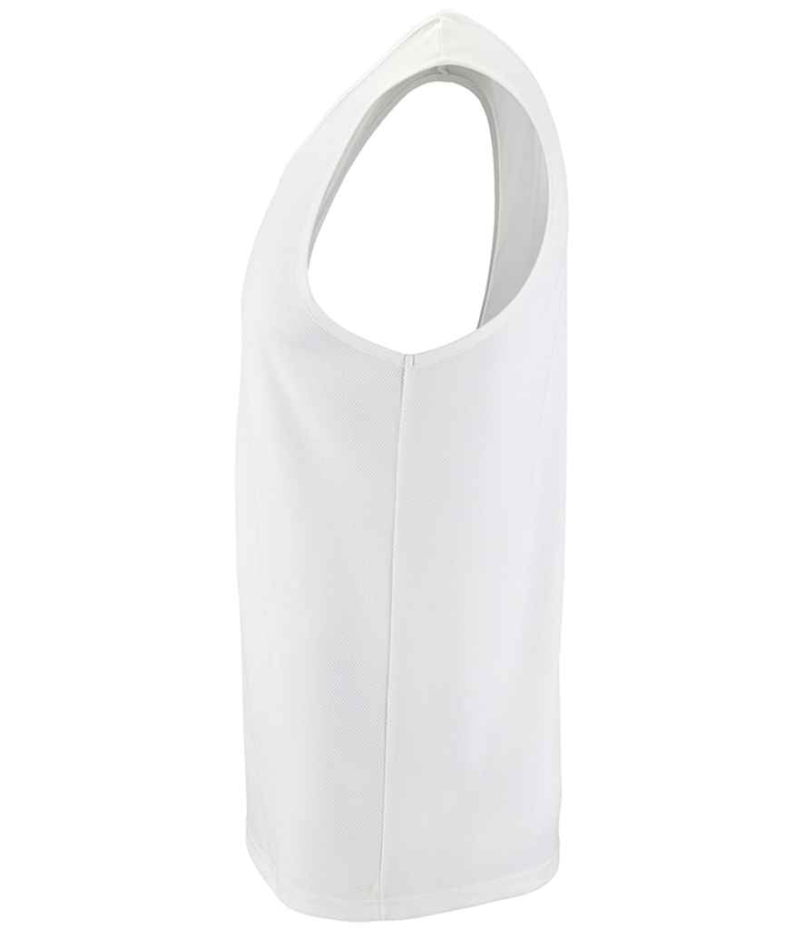 SOL'S Sporty Performance Tank Top in White, side view