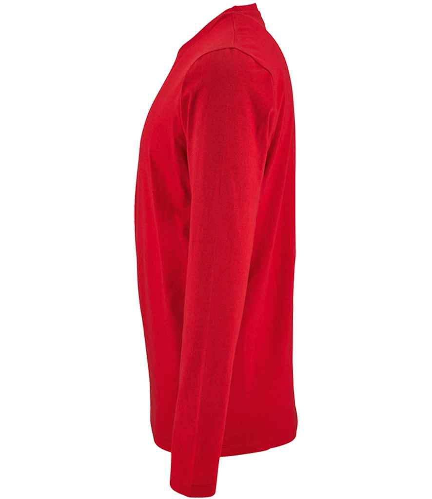 SOL'S Imperial Long Sleeve T-Shirt in Red, side view