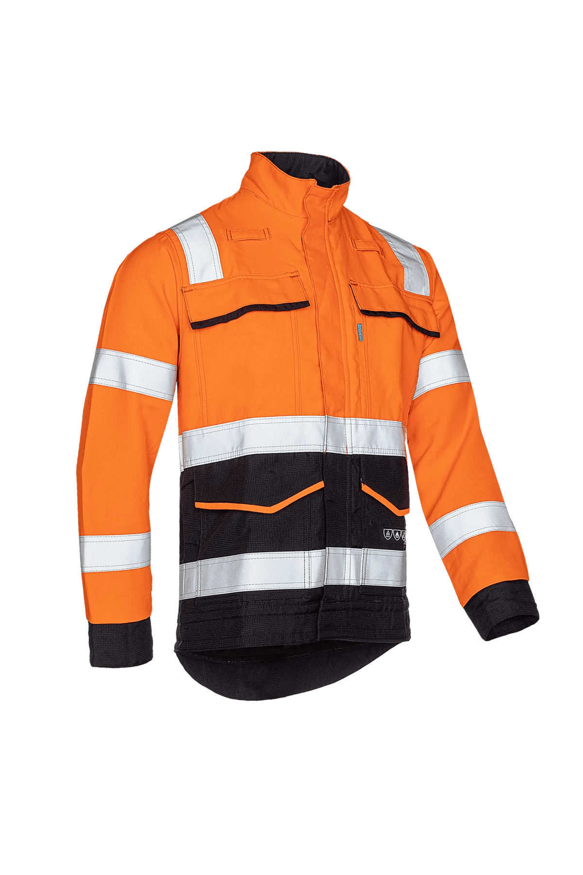 Sioen PRO Larrau in High-vis orange/Navy blue, side view