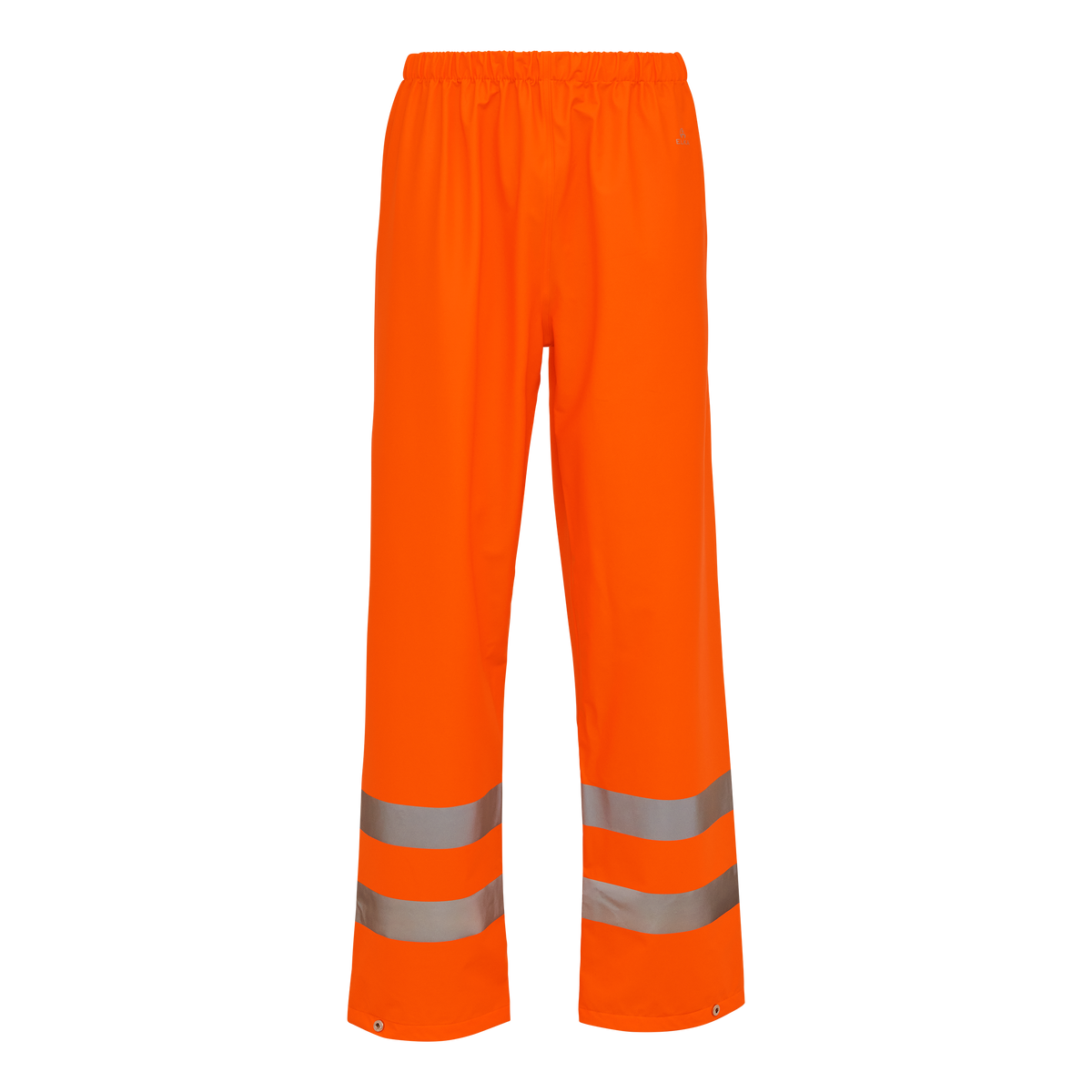 ELKA Rainwear Dry Zone Visible Rain Trousers Hi-Vis with reflective stripes in Fl. Orange, front view
