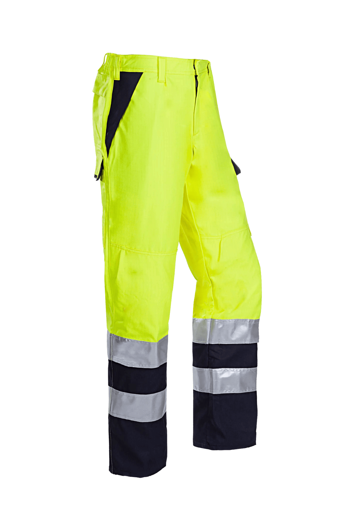 Sioen PRO Matour in High-vis yellow/Navy blue, side view