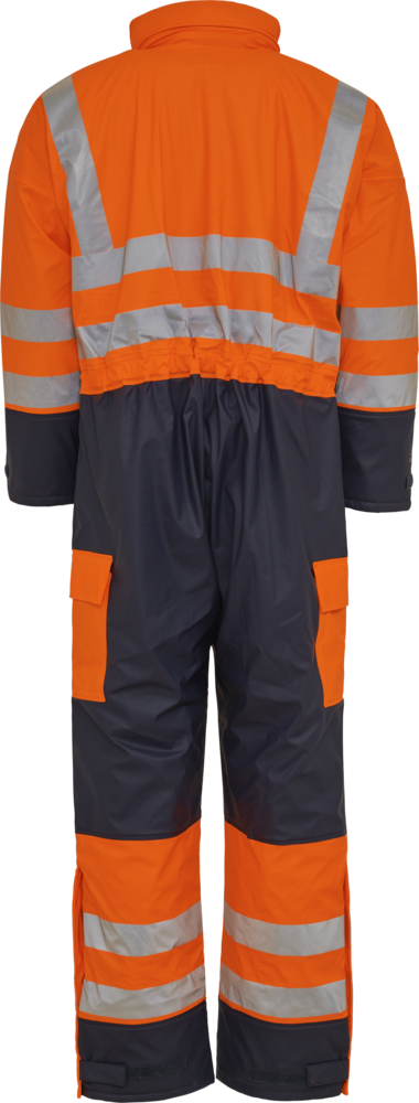 ELKA Rainwear Dry Zone Visible Thermal Coverall in Fl. Orange/Navy