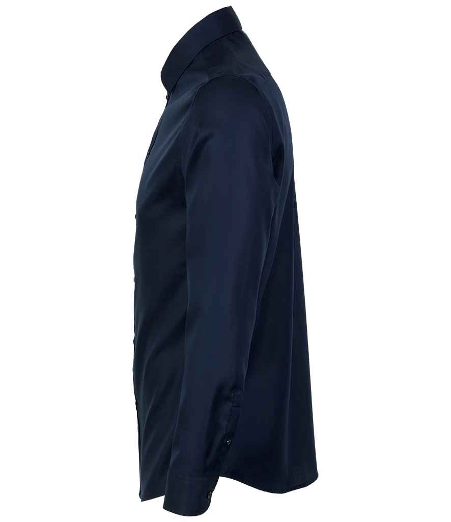 NEOBLU Blaise Long Sleeve Shirt in Night Blue, side view