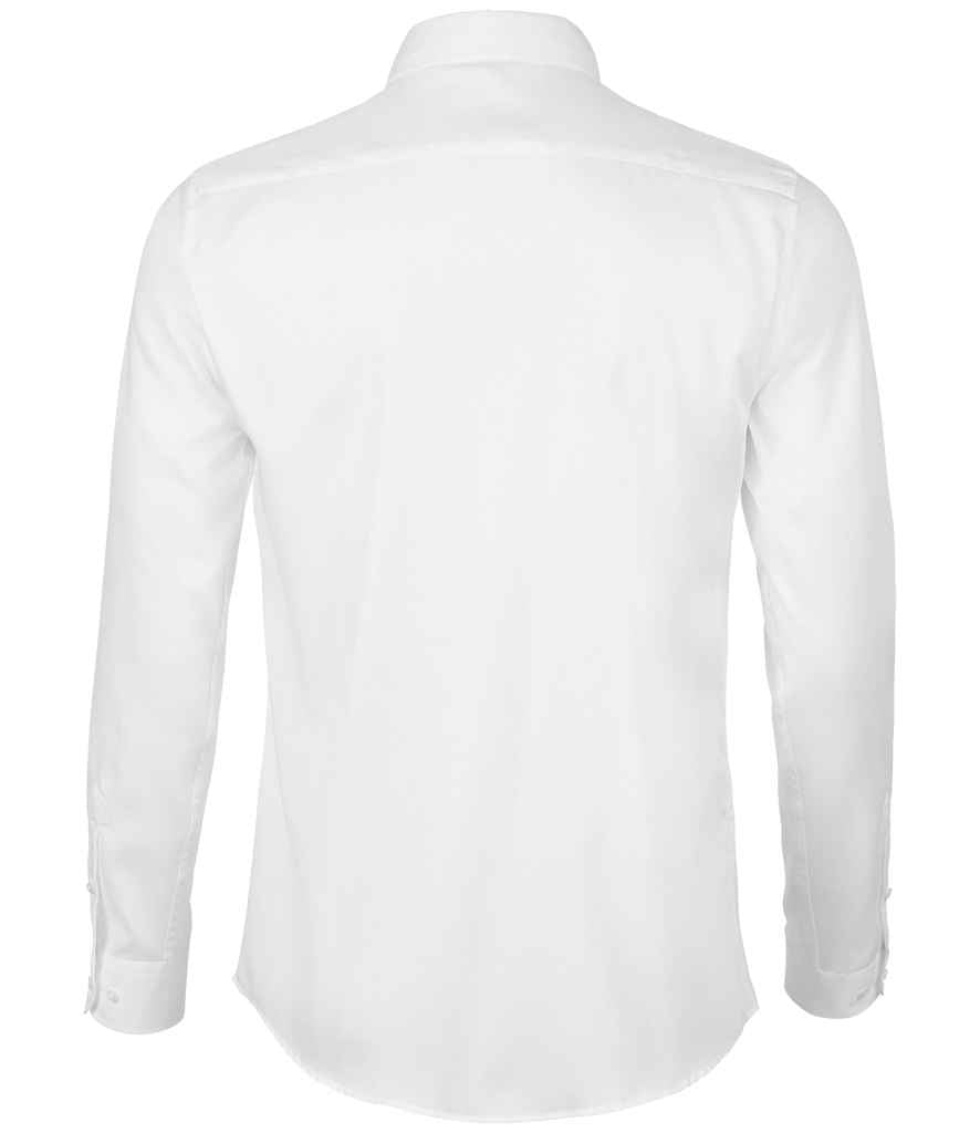 NEOBLU Blaise Long Sleeve Shirt in Optic White, back view