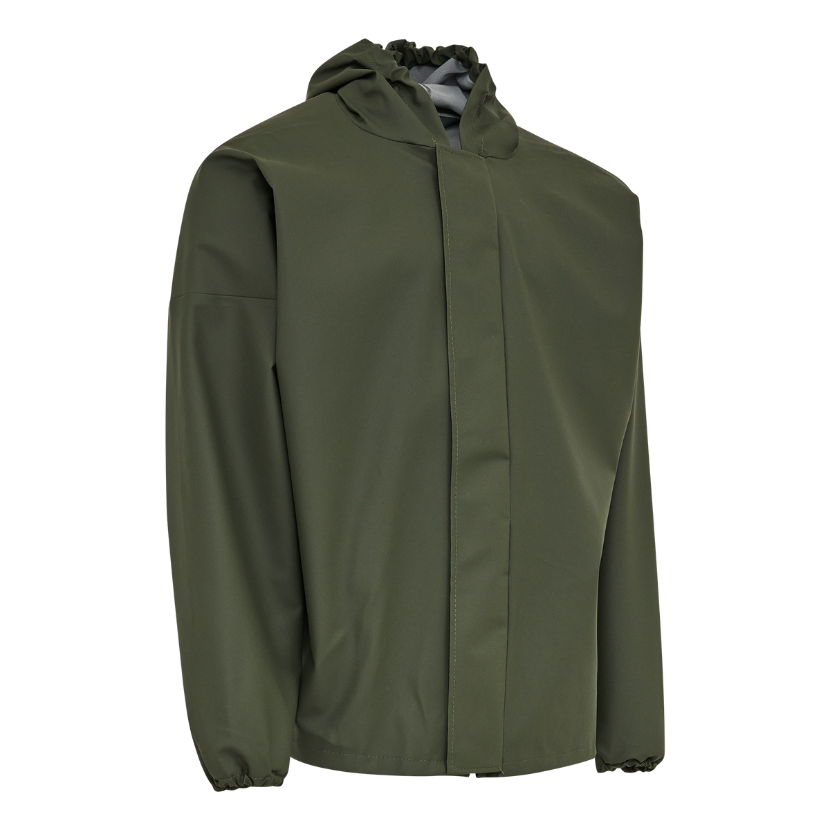 ELKA Rainwear Jacket in Olive, front view