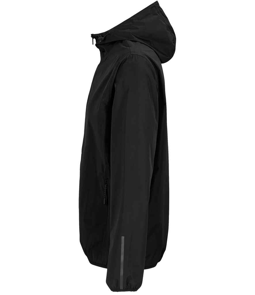 NEOBLU Unisex Andrea Waterproof Windbreaker Jacket in Deep Black, side view