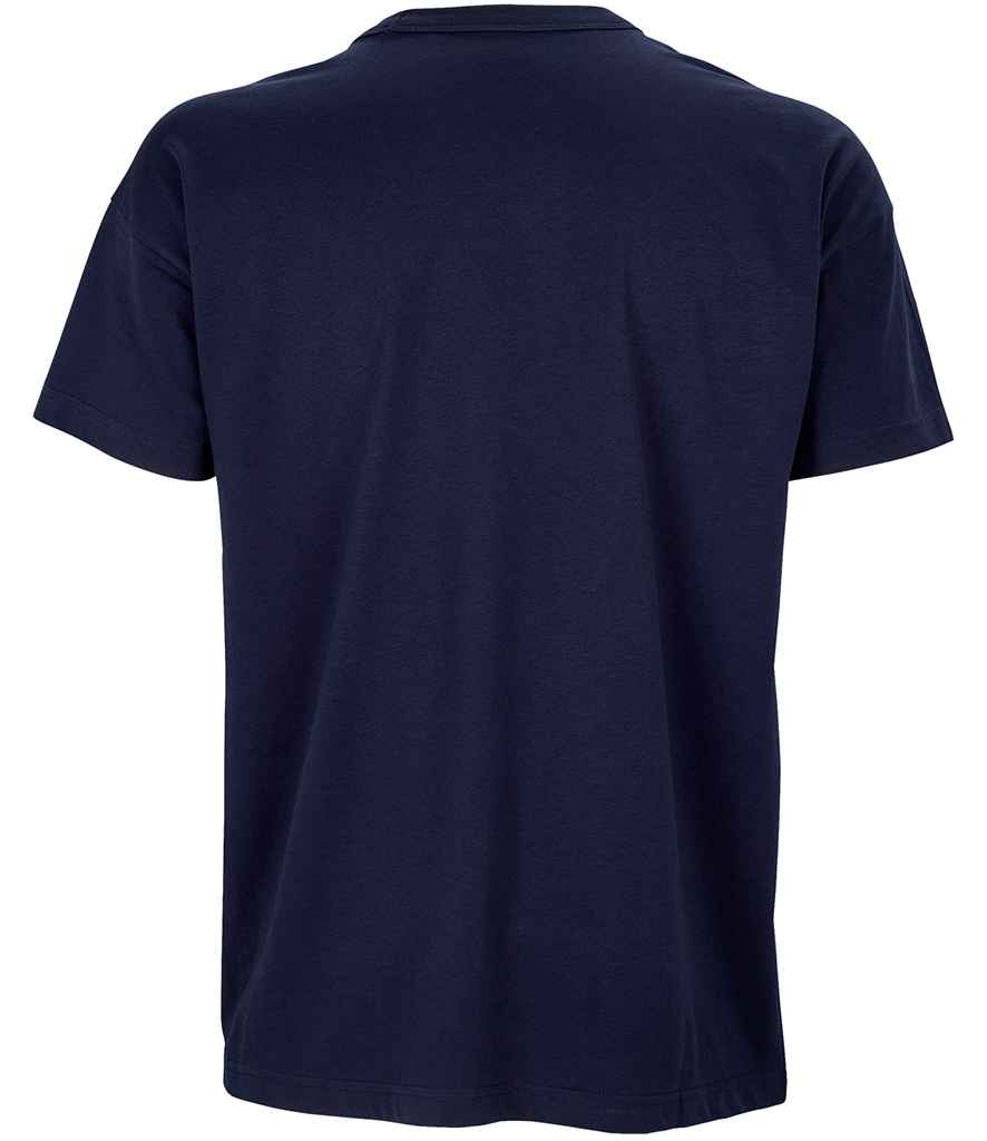 SOL'S Boxy Oversized Organic T-Shirt in French Navy, back view