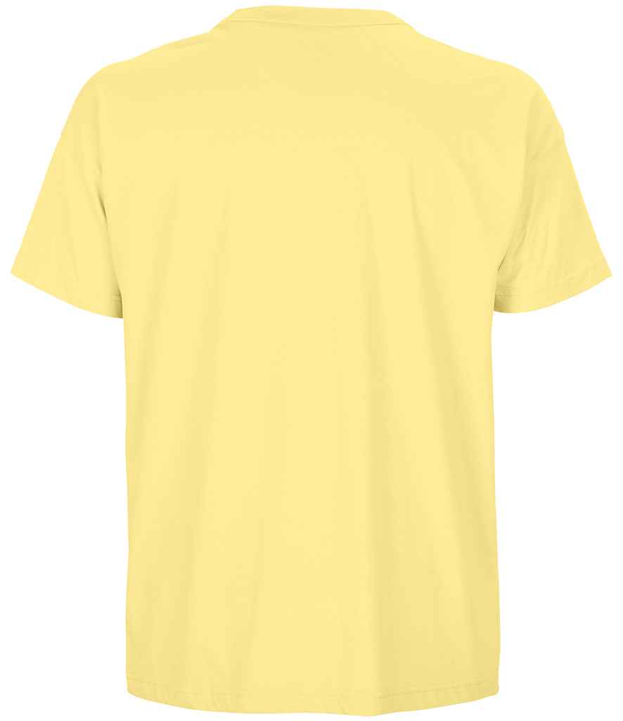SOL'S Boxy Oversized Organic T-Shirt in Light Yellow, back view