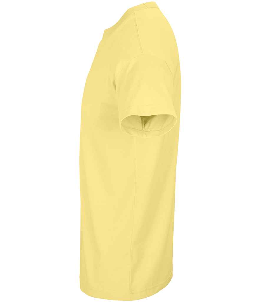 SOL'S Boxy Oversized Organic T-Shirt in Light Yellow, side view
