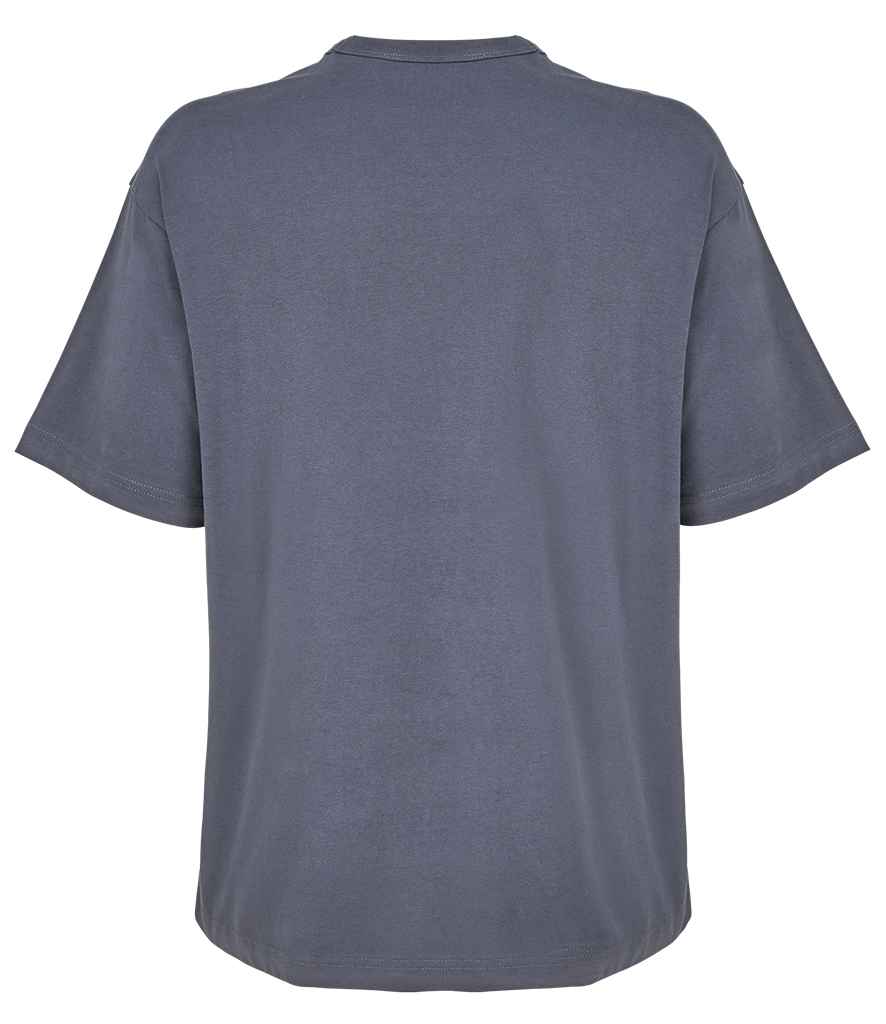 SOL'S Boxy Oversized Organic T-Shirt in Mouse Grey, back view
