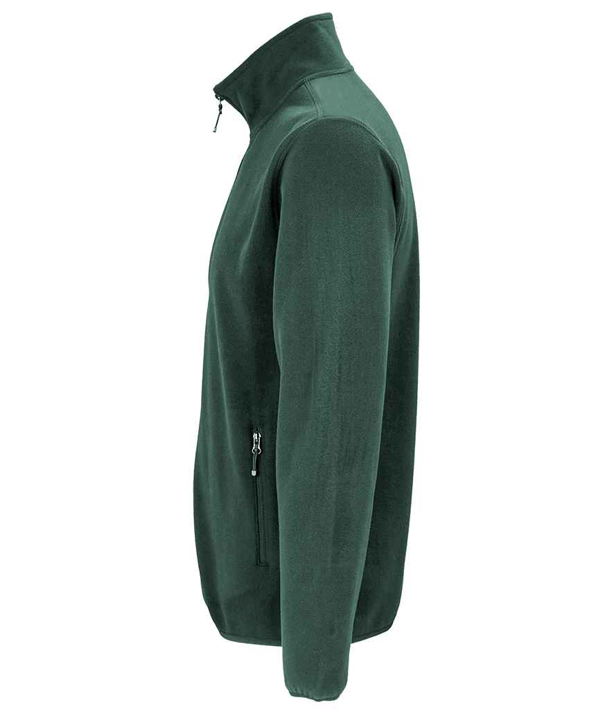 SOL'S Factor Recycled Micro Fleece Jacket in Forest Green, side view