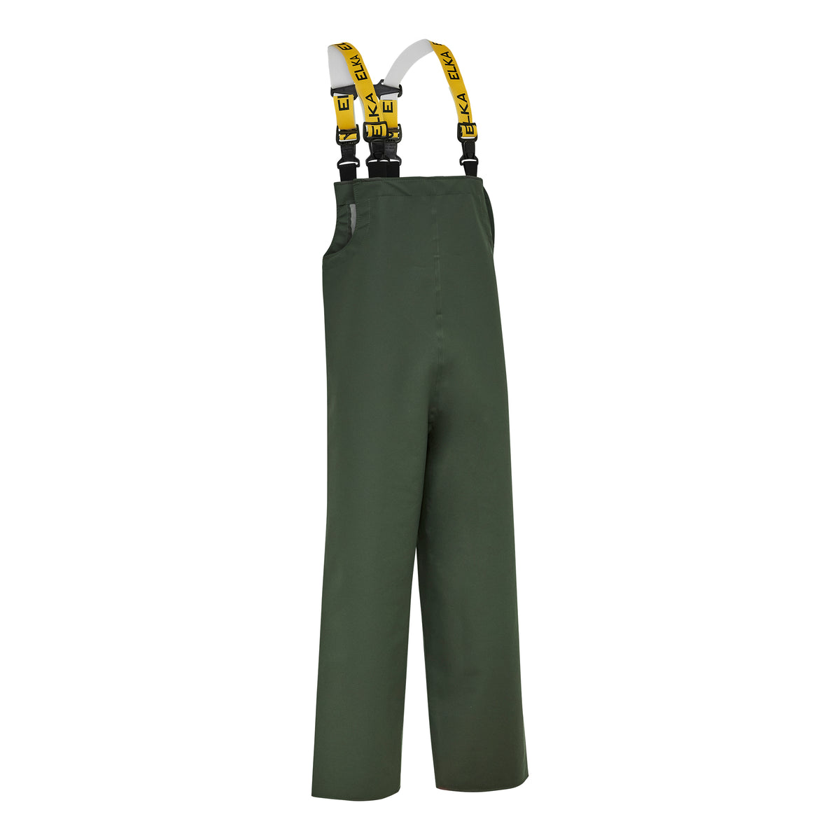 ELKA Rainwear Bib & Brace in Olive, front view