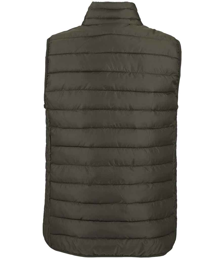 SOL'S Ladies Stream Bodywarmer in Army, back view