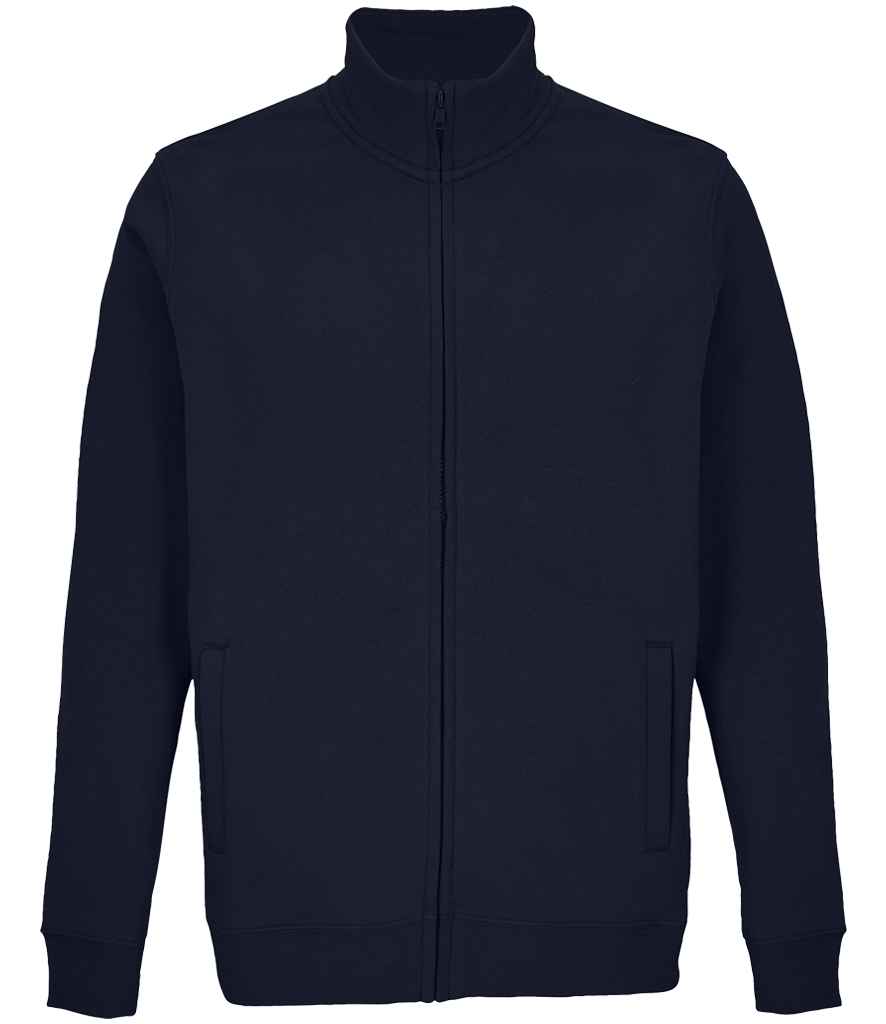 SOL'S Unisex Cooper Full Zip Sweat Jacket in French Navy, front view