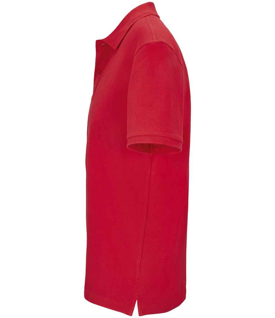 SOL'S Unisex Pegase Piqué Polo Shirt in Bright Red, side view