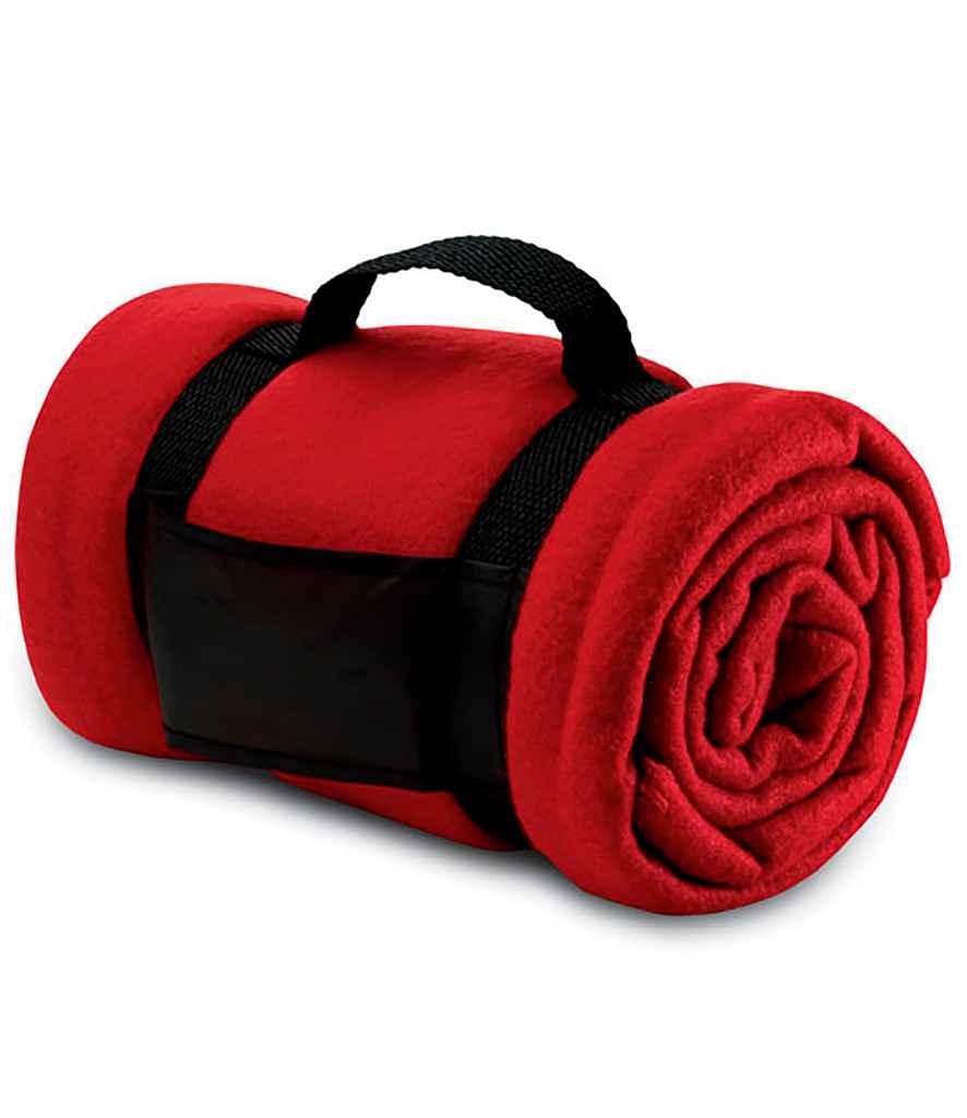 SOL'S Stavenger Plaid Fleece Blanket in Red, front view