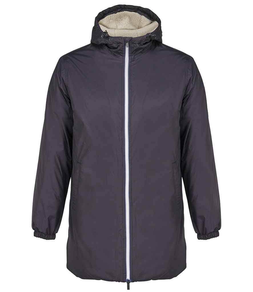 NEOBLU Unisex Astra Parka Jacket in Deep Black, front view