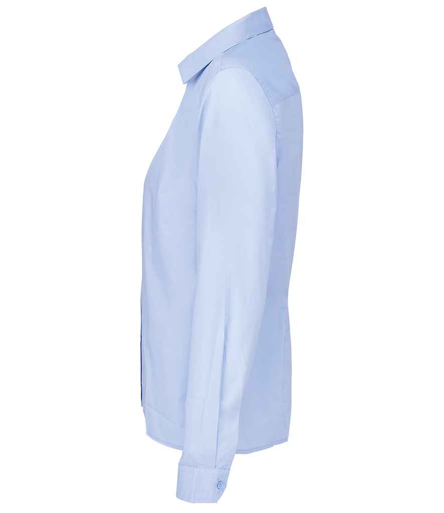 SOL'S Ladies Bailey Long Sleeve Poplin Shirt in Sky Blue, side view