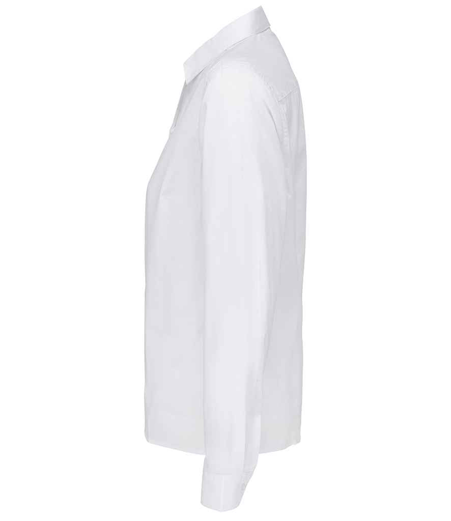 SOL'S Ladies Bailey Long Sleeve Poplin Shirt in White, side view