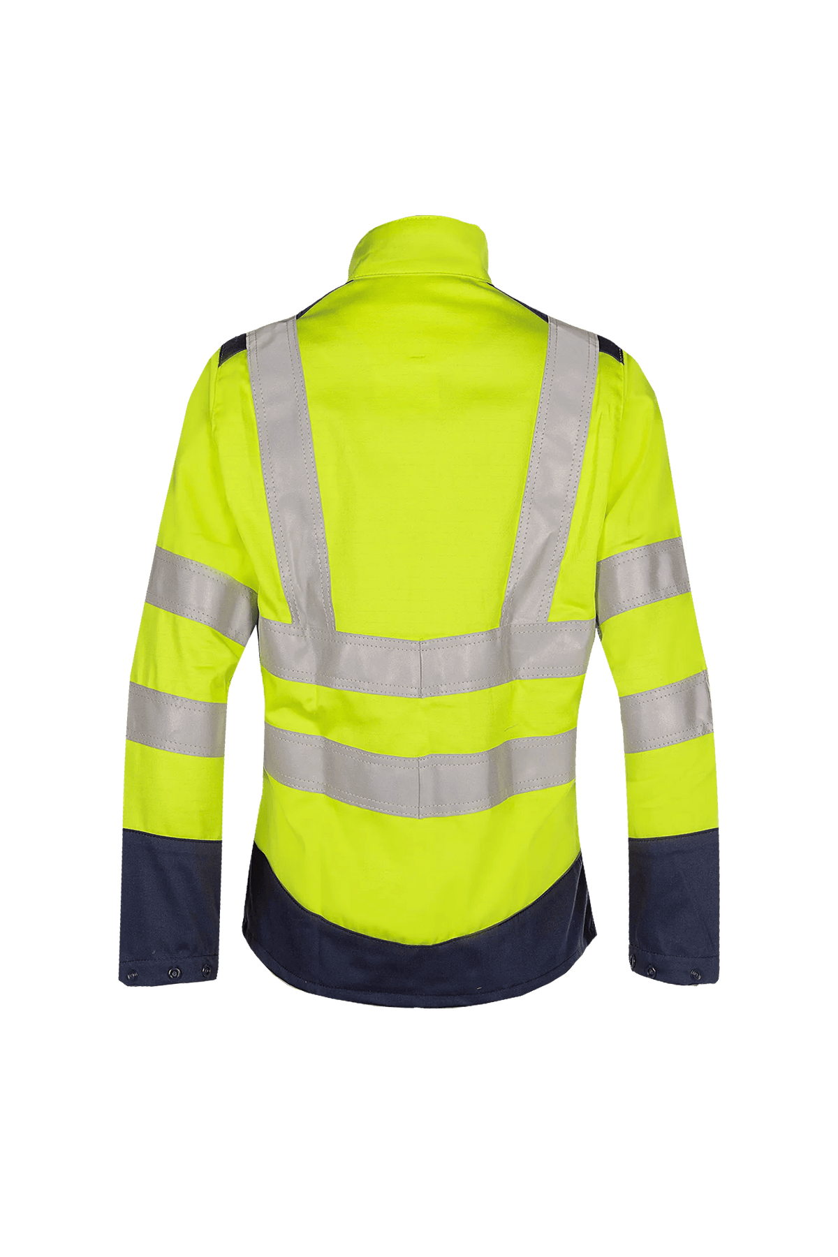 Sioen PRO Kasie in High-vis yellow/Navy blue, back view