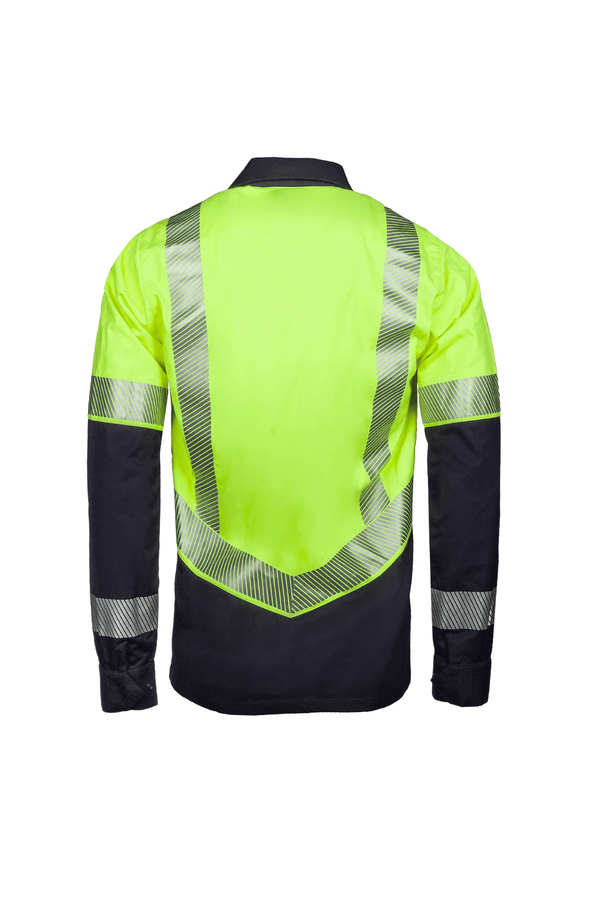 Sioen PRO Colne in High-vis yellow/Navy blue, back view
