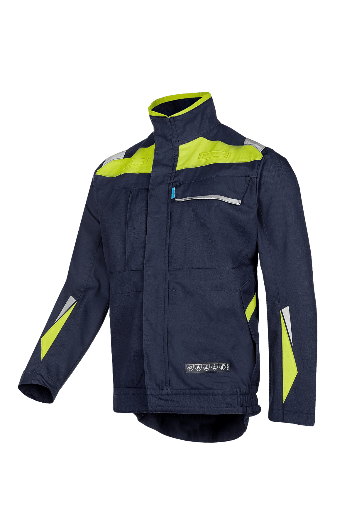 Sioen PRO Laruns in Navy blue/High-vis yellow, side view
