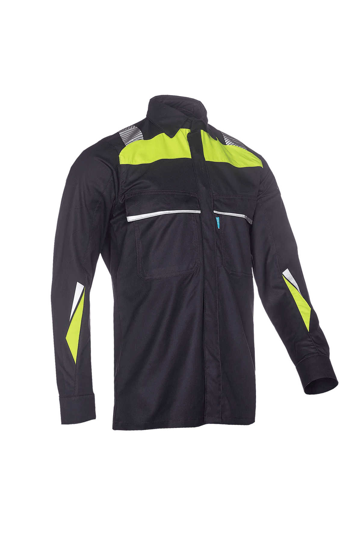 Sioen PRO Rufford in Navy blue/High-vis yellow, side view