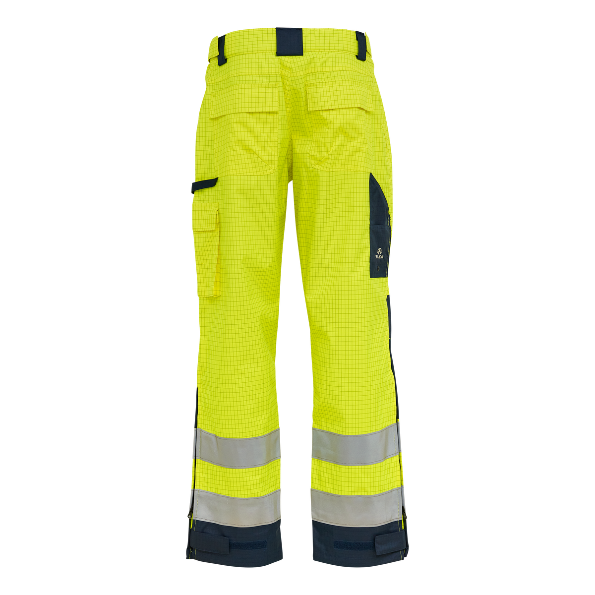 ELKA Rainwear Securetech Multinorm rain trousers in Fl. Yellow/Navy