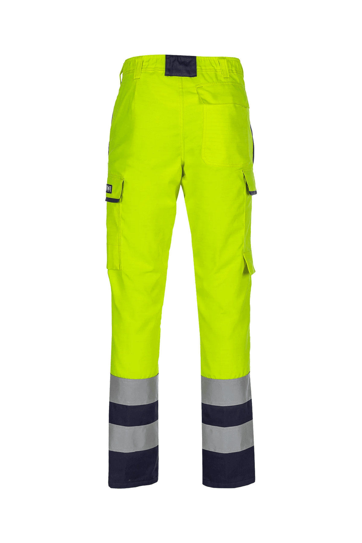 Sioen PRO Rondane in High-vis yellow/Navy blue, back view