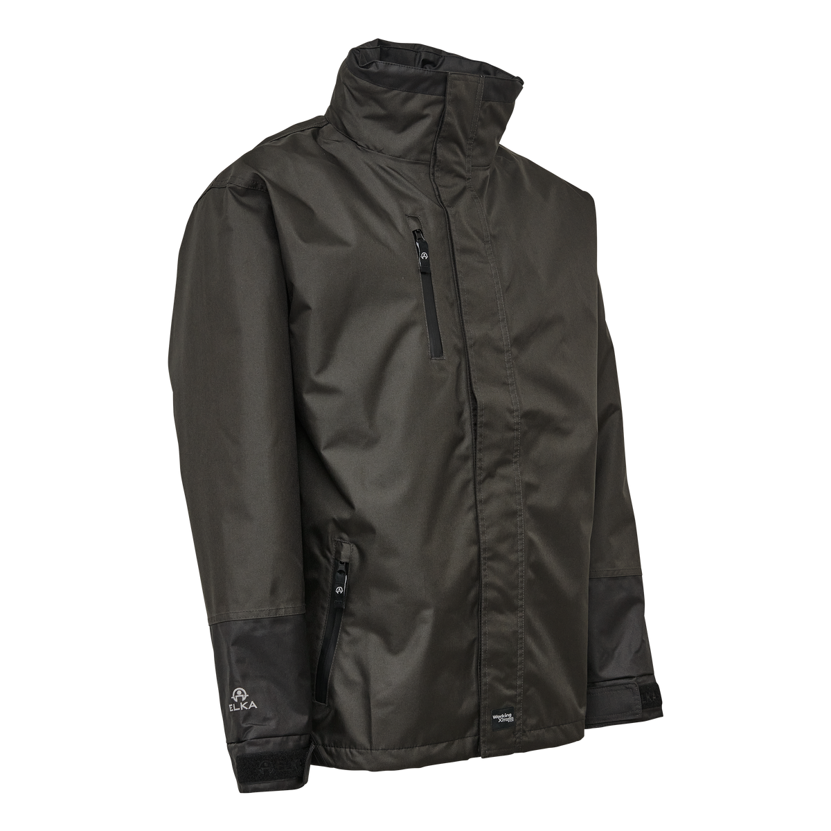 ELKA Rainwear Working Xtreme rain jacket with a 2-way zipper in Grey/Black