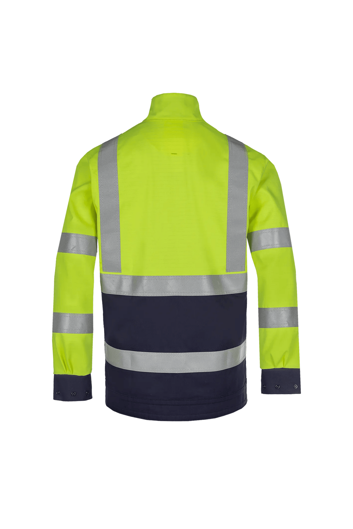 Sioen PRO Komodo in High-vis yellow/Navy blue, back view