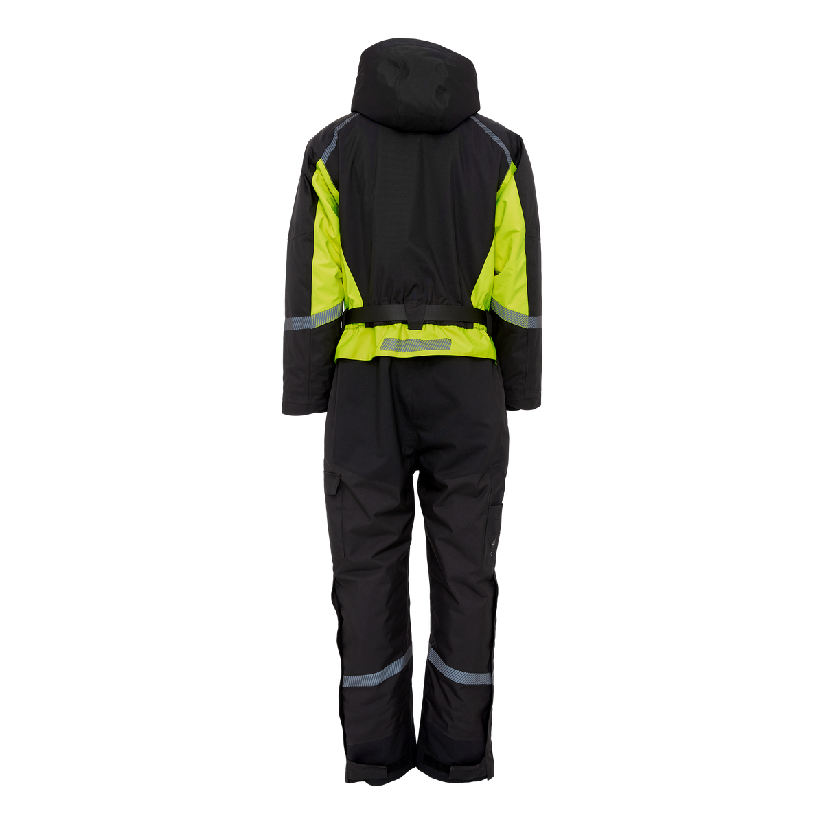 ELKA Rainwear Working Xtreme Winter Thermal Coverall with recycled padding in Black/Fl. Yellow