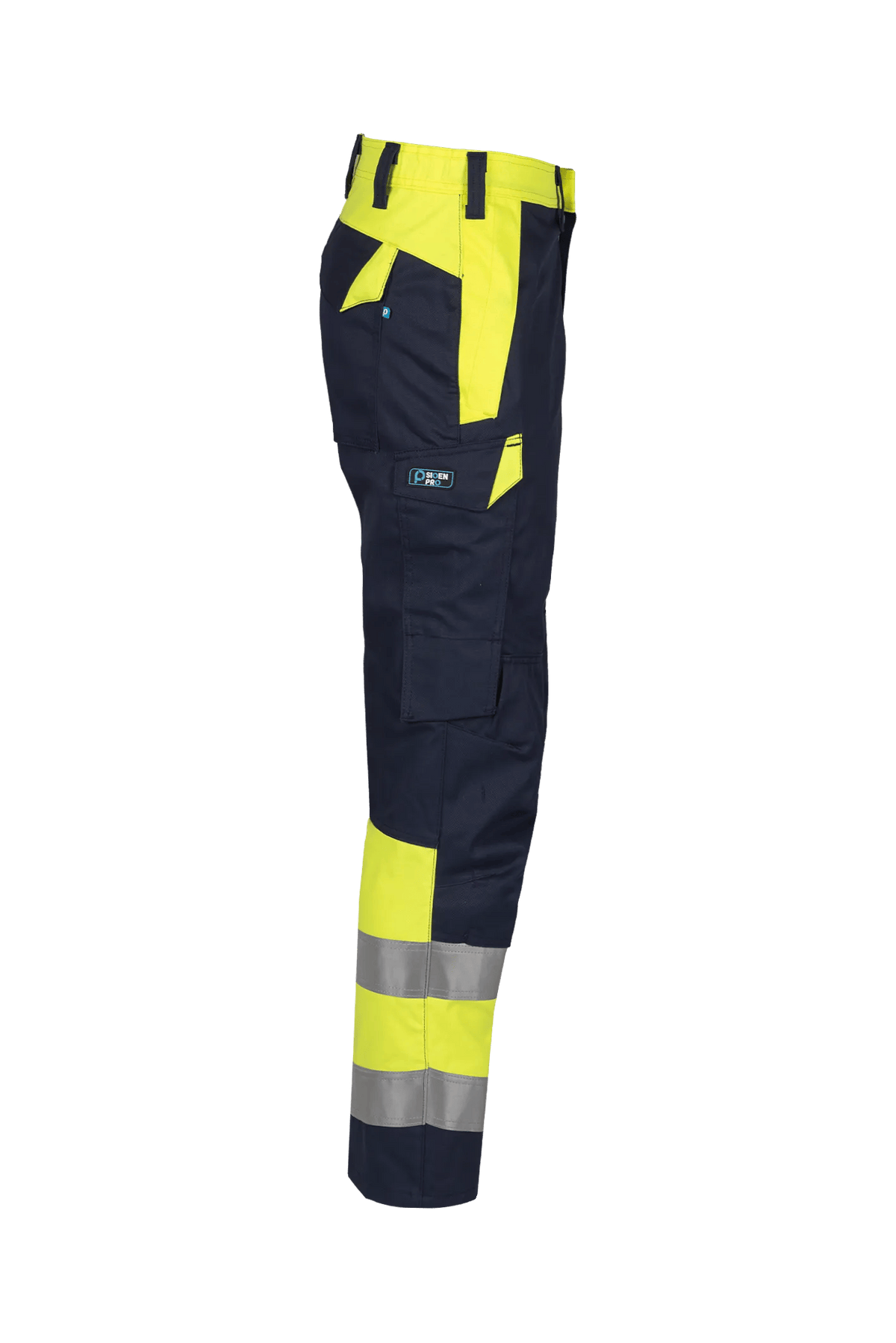 Sioen PRO Navi in Navy blue/High-vis yellow, side view