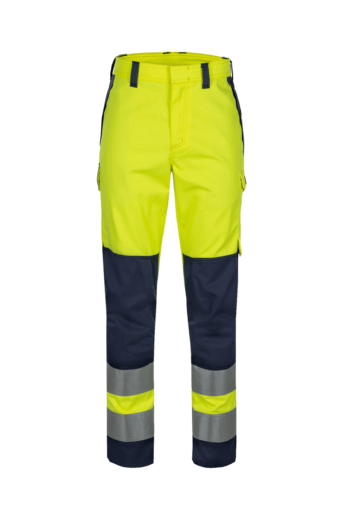 Sioen PRO Anser in High-vis yellow/Navy blue, front view