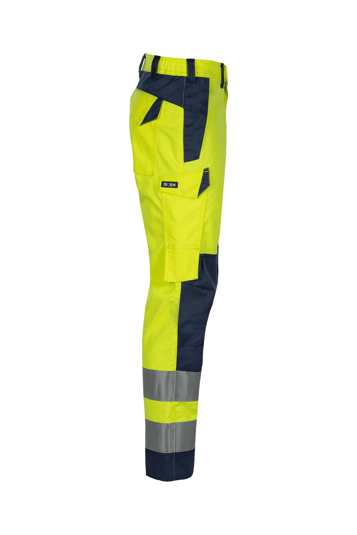Sioen PRO Anser in High-vis yellow/Navy blue, side view