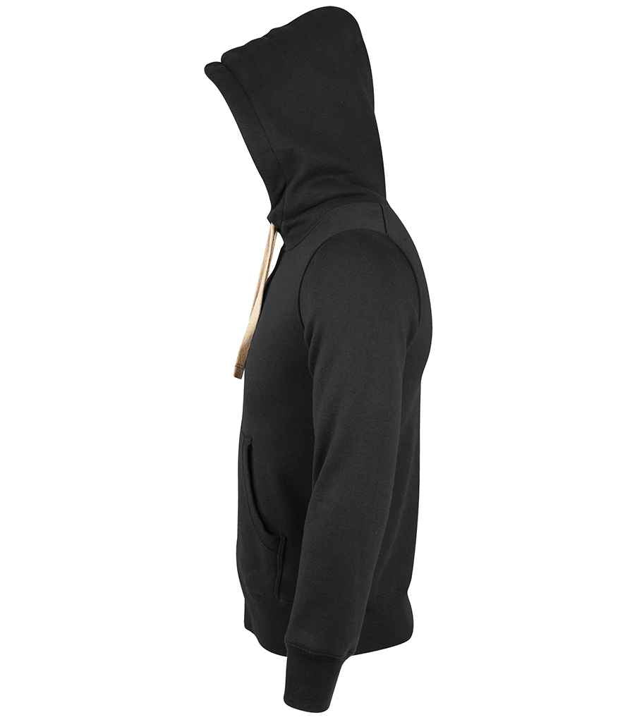SOL'S Unisex Sherpa Hooded Jacket in Black, side view
