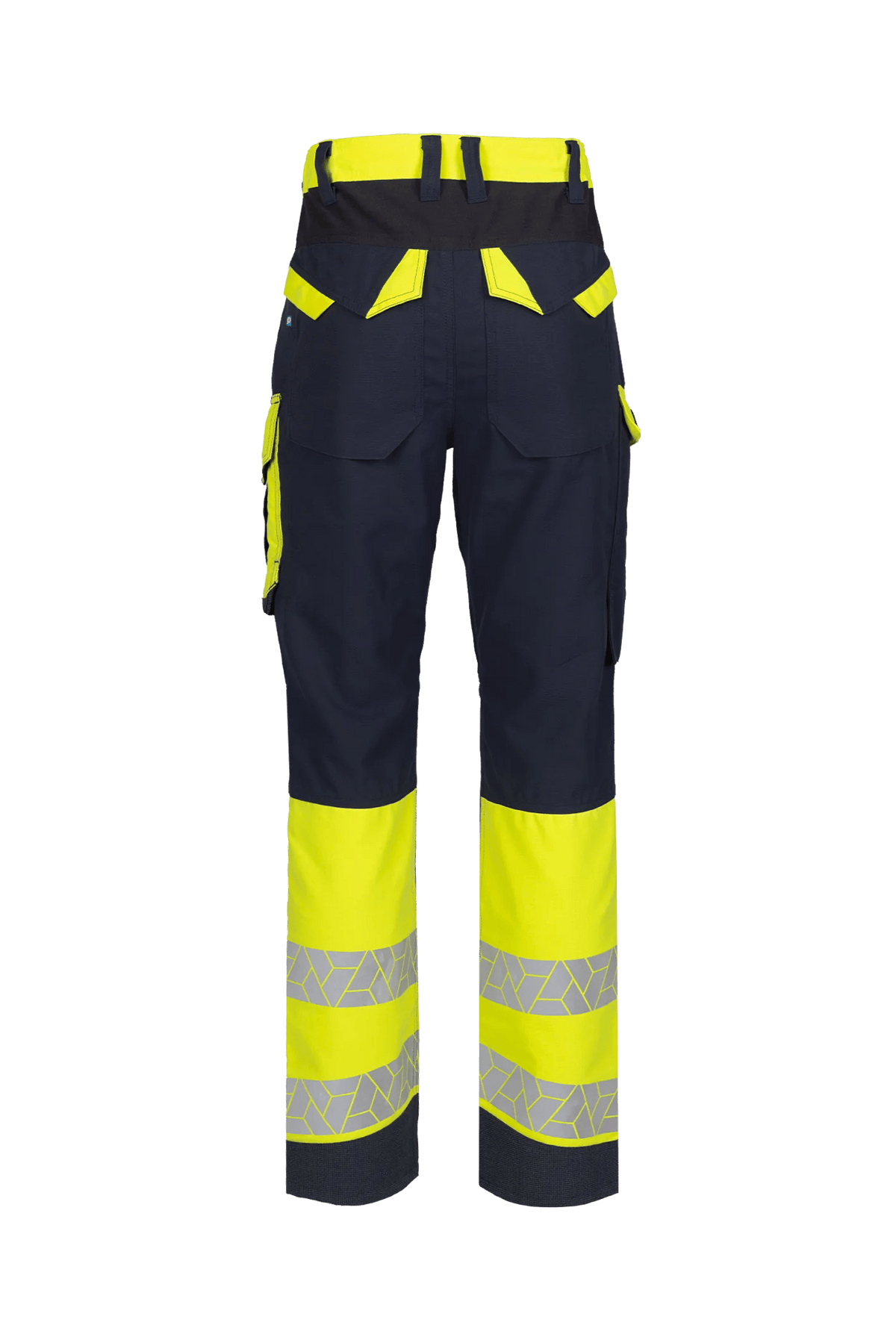 Sioen PRO Byles in Navy blue/High-vis yellow, back view