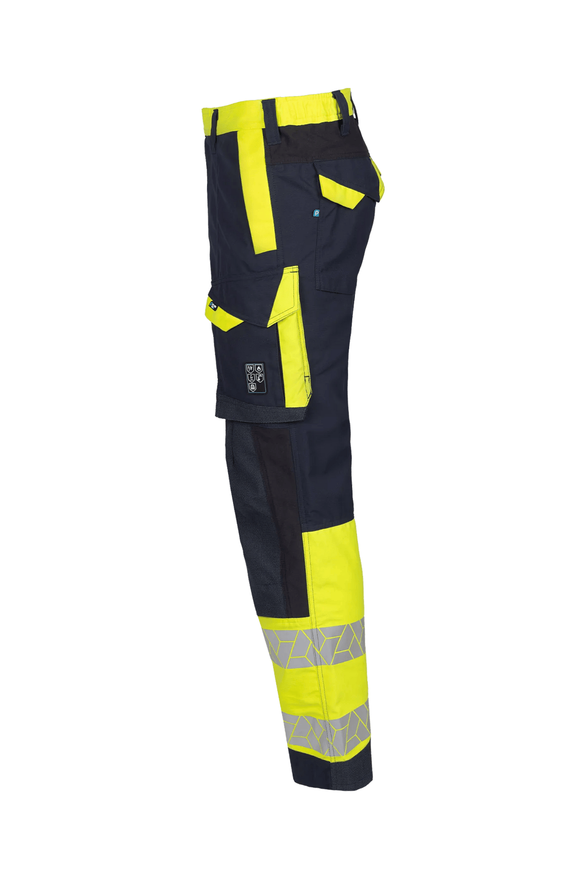 Sioen PRO Borly in Navy blue/High-vis yellow, side view