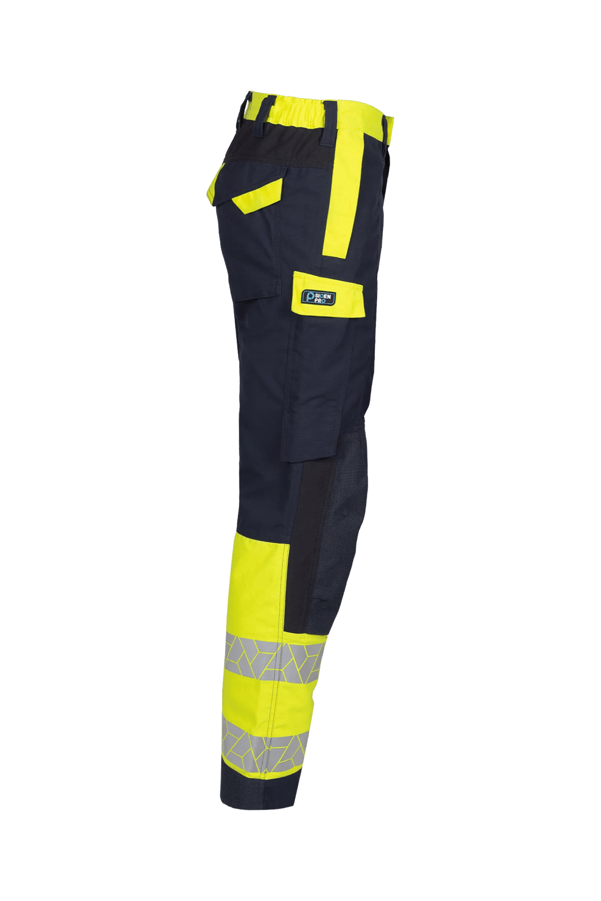 Sioen PRO Borly in Navy blue/High-vis yellow, side view