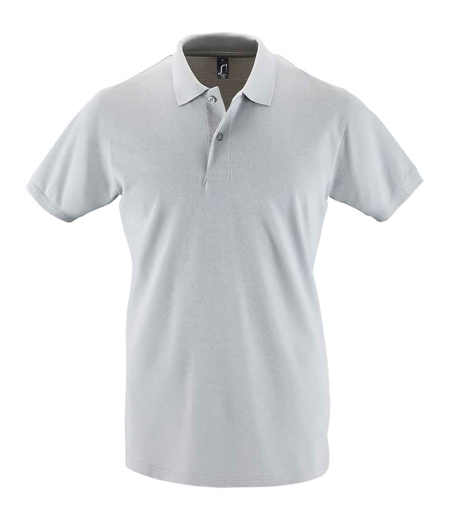 SOL'S Perfect Cotton Piqué Polo Shirt in Pure Grey, front view