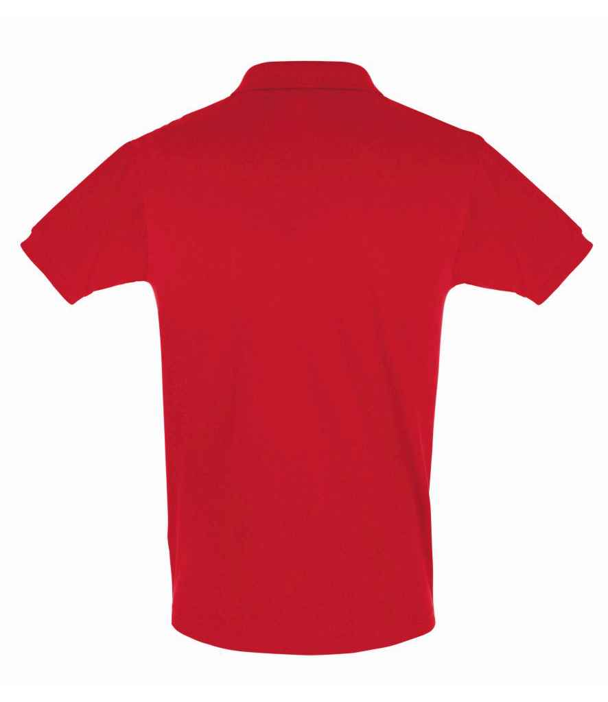 SOL'S Perfect Cotton Piqué Polo Shirt in Red, back view